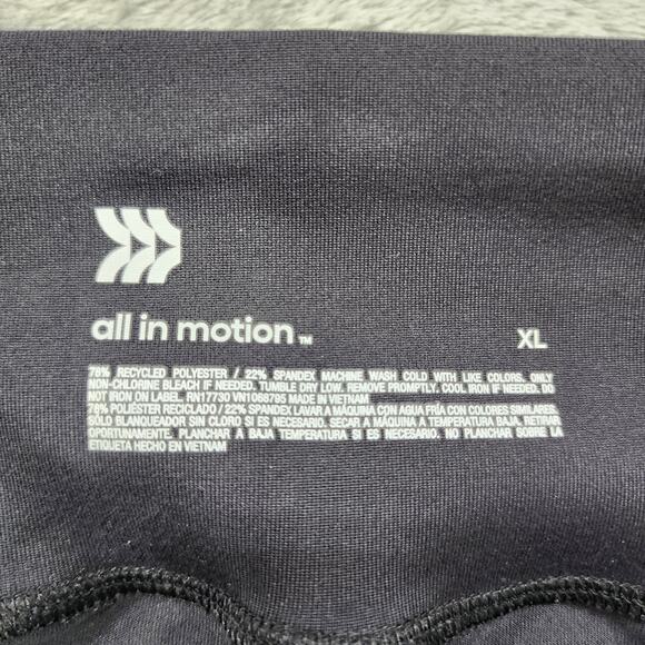 All In Motion Pants Womens XL Black High Rise Pull On Jogger Tapered Workout Gym - Picture 4 of 10